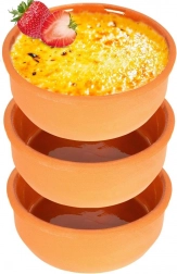 Keramische ovenschaaltjes 12 cm, 200 ml, set van 3
