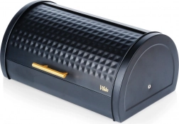 Metalen broodtrommel zwart 38 × 28,5 × 18 cm