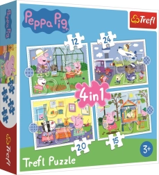 Puzzel 4-in-1 Peppa Pig voor kinderen 3+