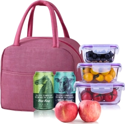 Geïsoleerde thermotas voor lunch, picknick en strand – roze