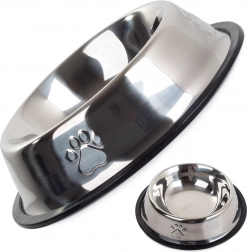 Roestvrijstalen kom voor honden en katten met antislipgom 150 ml