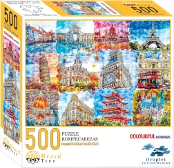 Puzzel Monumenten in kleur Brain Tree 500 stukjes
