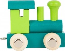 Groene houten locomotief SMALL FOOT