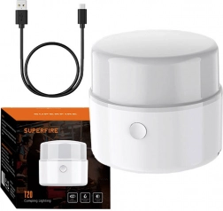 Campinglamp SUPERFIRE T20, 180 lm, USB-opladen