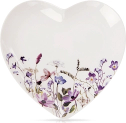 Porseleinen dessertbord in hartvorm LOUKA 17,5 × 17 cm