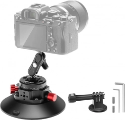 zuignaphouder met vacuümpomp 1/4" NEEWER voor sportcamera’s (DJI ACTION, GOPRO, INSTA360)