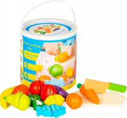 Houten fruit en groenten om te snijden – 13 stuks