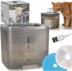 Automatische fontein voor honden en katten 2 l met USB-pomp en filtratie
