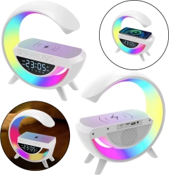 Multifunctioneel nachtlampje met wekker en inductielader