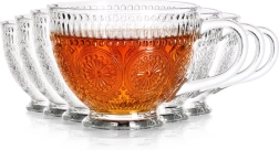 Set van glazen koffie- en theemokken 400 ml, 6 stuks