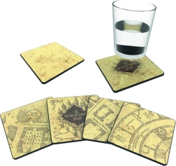 Set onderzetters MARAUDER'S MAP (4 stuks) – thermisch reagerend