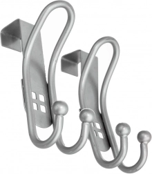 Dubbele roestvrijstalen deurhaak, 2 stuks
