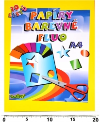 Fluorescerend gekleurd papier A4, 10 vellen