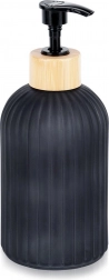 Glazen zwarte zeepdispenser 400 ml