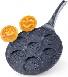 Granieten pan voor eieren en pannenkoekjes 27 cm, 7 openingen Grande