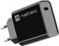 netlader NATEC Ribera 1× USB‑C 20 W zwart