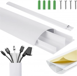 Kabelgoot afdeklijst wit aluminium