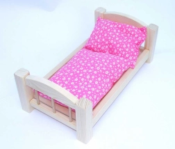 Houten poppenbed