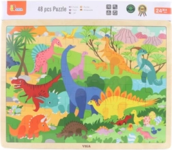 Houten puzzel dinosauruswereld 48 stukjes