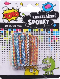 Gestreepte bureelklem 20 stuks, 50 mm