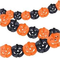 Papieren slinger met pompoenen voor Halloween 3 m Ruhhy - 1 stuk