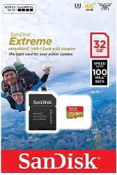 SanDisk Extreme 32GB microSDHC-kaart voor 4K en Full HD