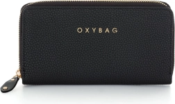 Damesportemonnee van leer zwart