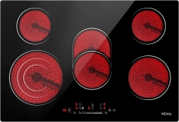 Keramische inbouwkookplaat IsEasy 77 cm, 5 zones, touchbediening