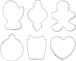 Set van 6 roestvrijstalen uitsteekvormpjes voor koekjes