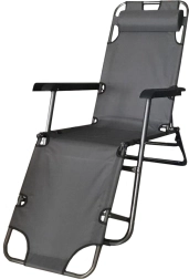 Opvouwbaar strandbed Riviera donkergrijs