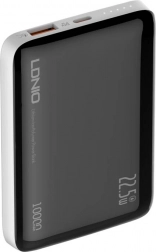 Powerbank LDNIO 10000 mAh met snelladen 22,5 W en USB‑C, zwart