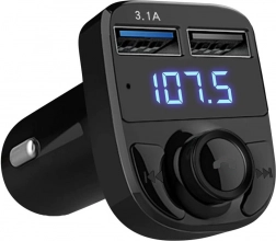 FM Bluetooth autotransmitter en oplader 2x USB