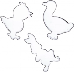 Set roestvrijstalen uitsteekvormpjes Pasen 5–6 cm, 3 stuks