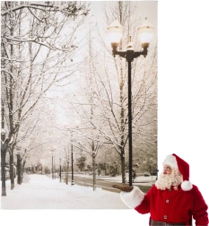 Kerstlichtschilderij 16 LED 40 × 30 cm