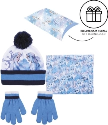 Meisjesset voor de winter: muts met pompon, handschoenen en nekwarmer FROZEN 2