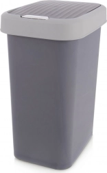 Plastic prullenbak 25 l grijs