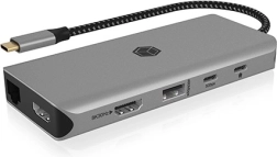 ICY BOX USB‑C 12‑in‑1 dockingstation met PD 100 W en 2× HDMI