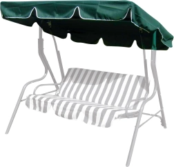 Zonnedak voor schommel 163 × 110 cm textiel donkergroen
