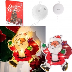 Hangende LED-raamdecoratie met zuignap – Sinterklaas met cadeaus – Sinterklaas