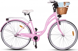 stadsfiets 28" MalTrack SS Milk Pink + Blue
