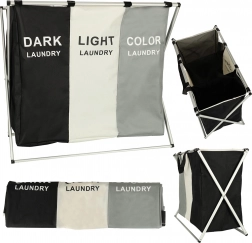 Wasmand met drie compartimenten met organizer 135 l