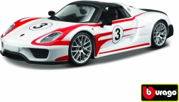 Metalen automodel 1:24 Porsche 918 Weissach – wit