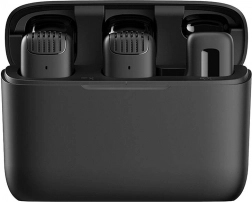 Draadloze dasspeldmicrofoons APEXEL APL-MIC008 met oplaadcase (USB‑C), 2 stuks