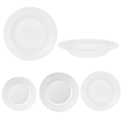 Set van 18 witte borden Fale