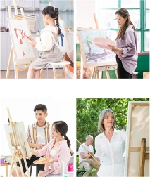 Schilderen op nummer met frame 20 × 20 cm – ster
