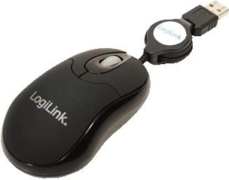 LogiLink Mini-muis USB met oprolkabel