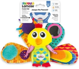 Lamaze pauw Emil voor de kinderwagen