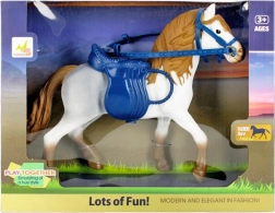 Paardje met accessoires – plastic figuur met zadel en hoofdstel