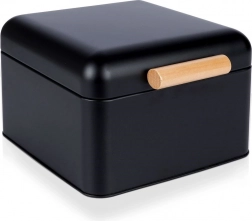 Metalen broodtrommel zwart 22 × 20 × 14 cm