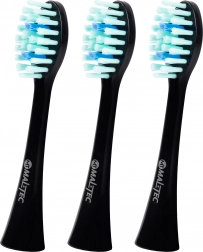 Vervangende opzetborstels voor sonische tandenborstel TOOTHIE X1, zwart, 3 stuks